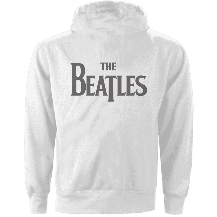 Picture of Beatles Hoodie: JR Zipped Drop T Logo in White