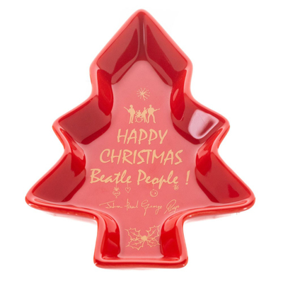 Picture of Beatles Trinket Tray: Happy Christmas Beatle People Ceramic Trinket Tray
