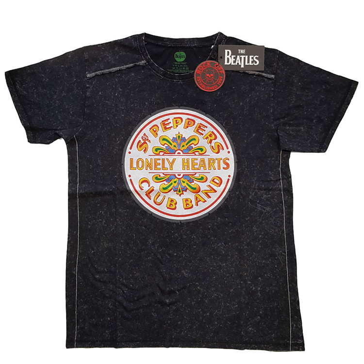 Picture of Beatles Adult T-Shirt: Sgt Pepper Drum Snow Wash