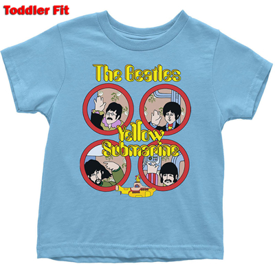 Picture of Beatles Kid Shirt: The Beatles Yellow Sub Portholes - Baby to 5 YR (Light Blue)