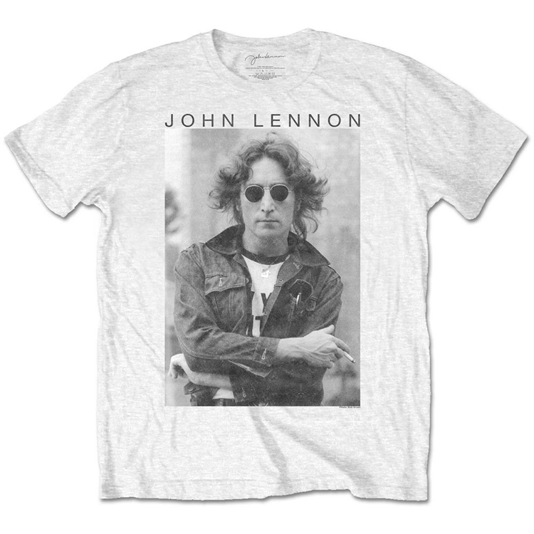 Picture of Beatles Adult T-Shirt: John Lennon Windy Hair NYC