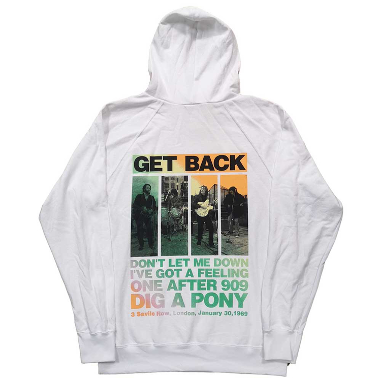 Picture of Beatles Hoodie: Get Back Faces Pullover with Hood - White