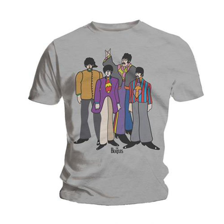 Picture of Beatles Adult T-Shirt: Yellow Submarine Animated - Grey