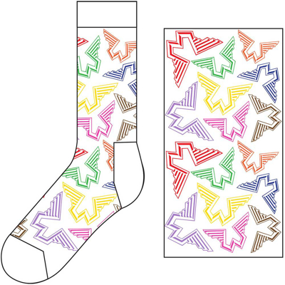 Picture of Beatles Socks: McCartney Wings Unisex Ankle Socks - White