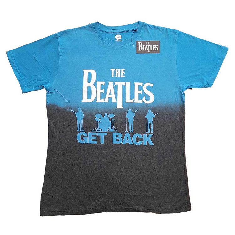 Picture of Beatles Adult T-Shirt: Get Back Dip Dye Blue