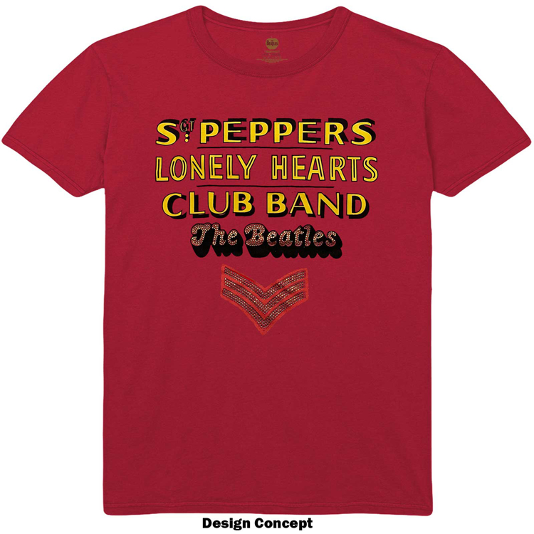 Picture of Beatles Adult T-Shirt: Sgt Pepper Stacked (Diamante)