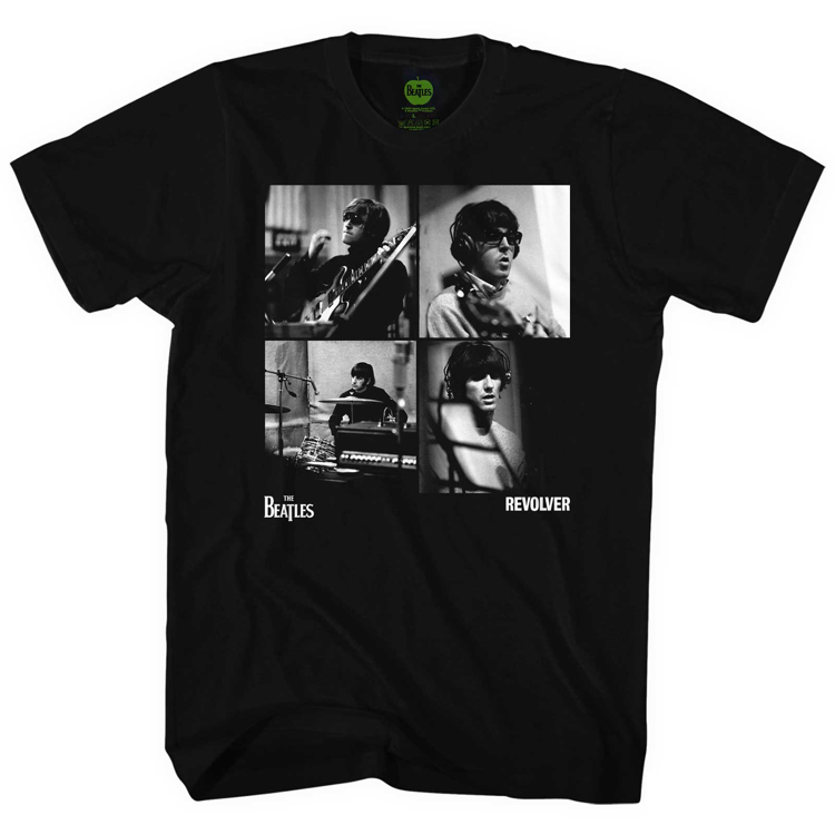 Picture of Beatles Adult T-Shirt: Beatles Revolver Studio Shots (Black)
