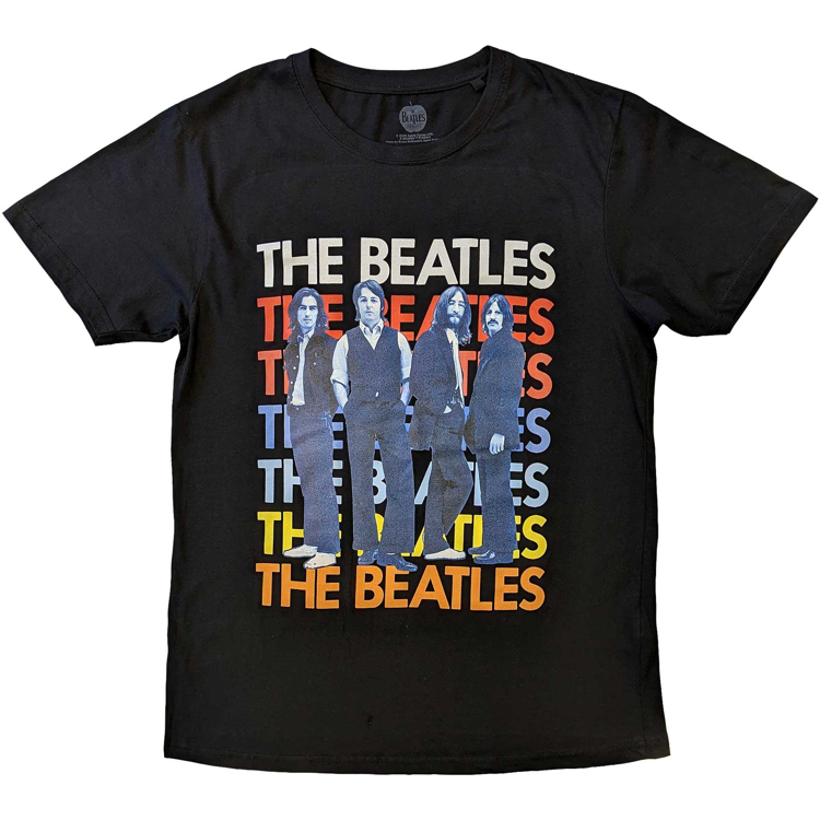 Picture of Beatles Adult T-Shirt:  The Beatles Iconic Image Multicolour Logo
