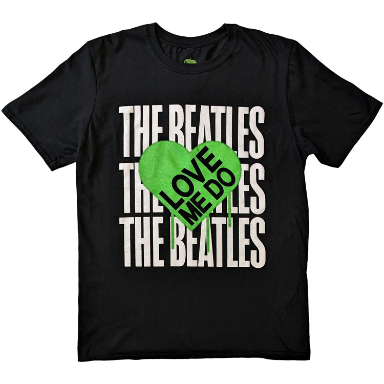 Picture of Beatles Adult T-Shirt:  The Beatles Love Me Do Graffiti Heart