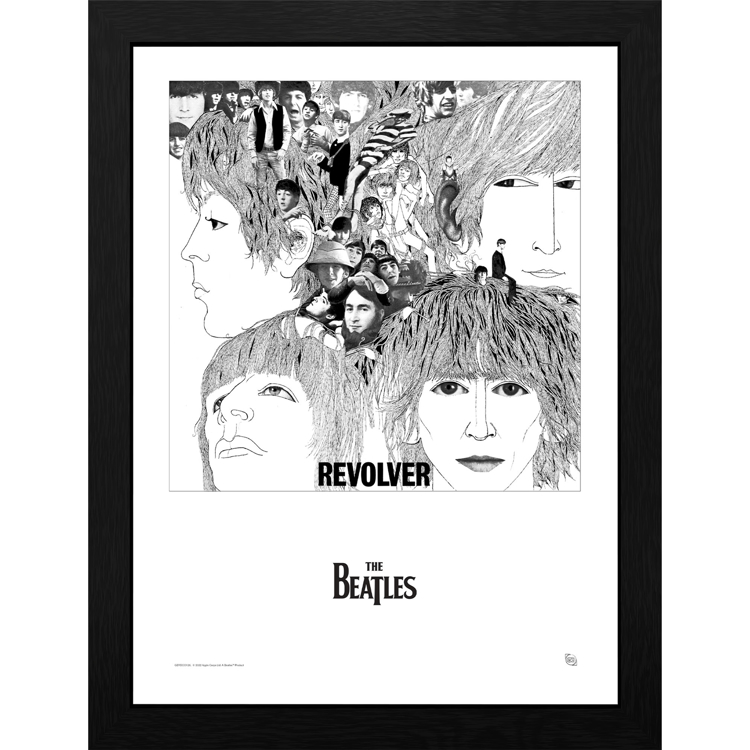 Picture of Beatles ART: Beatles Framed Poster Revolver (12 x 16 Print)