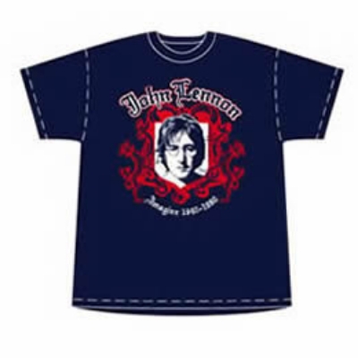 Show details for T-Shirt: John Lennon Crest Navy Picture of T-Shirt: John Lennon Crest Navy