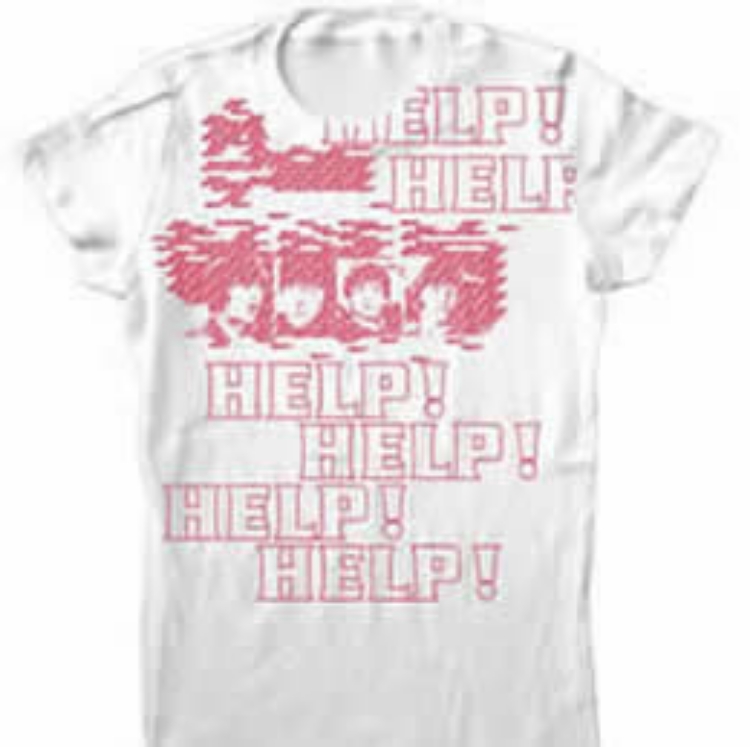 Picture of Beatles T-Shirt: The Beatles Junior White HELP! "Puzzled"