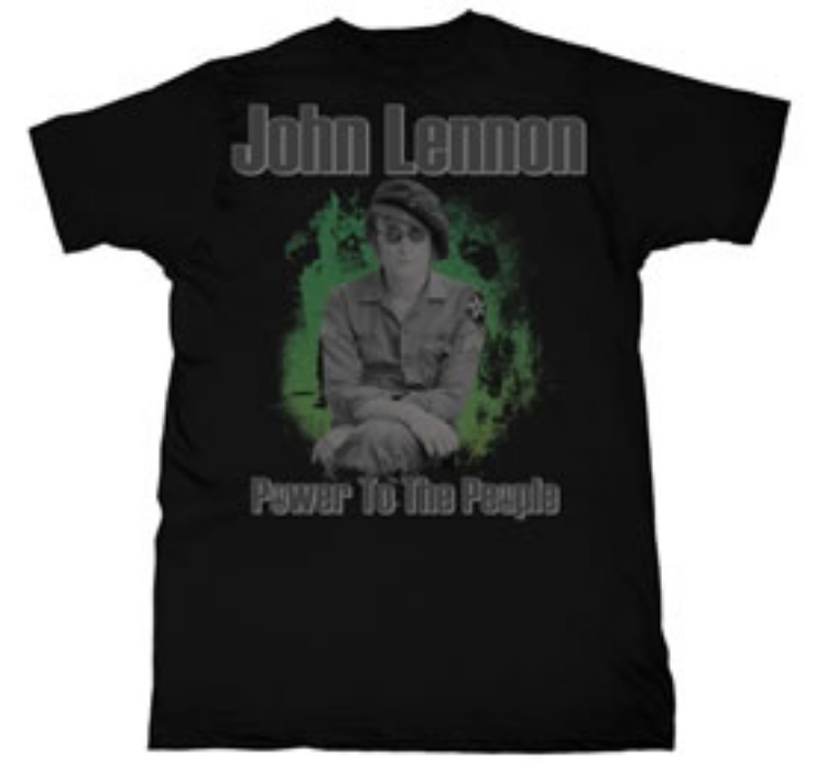 Picture of Beatles T-Shirt: John Lennon A Revolution Army Fatigue