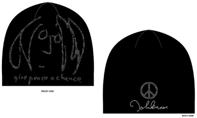 Show details for John Lennon Beanie: Gray "Peace Self Portrait" Picture of John Lennon Beanie: Gray "Peace Self Portrait"