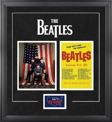 Show details for Beatles ART: The Beatles “1964 U.S. Tour” framed presentation Picture of Beatles ART: The Beatles “1964 U.S. Tour” framed presentation