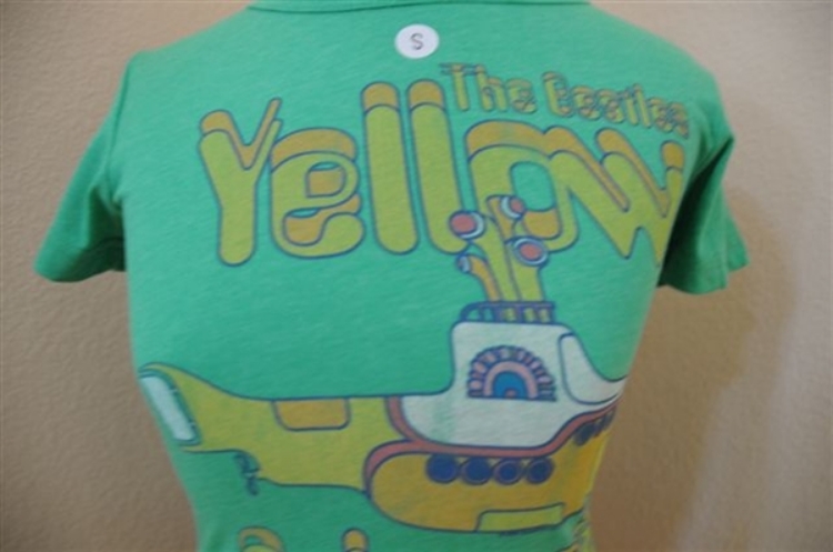 Picture of Beatles T-Shirt: Ladies Green Yellow Sub