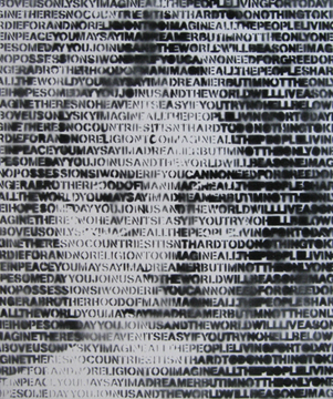 Picture of John Lennon ART: John Lennon's iconic song "Imagine"