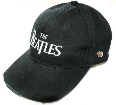Show details for Beatles Cap: The Beatles Drop T Logo Distressed (Black) Picture of Beatles Cap: The Beatles Drop T Logo Distressed (Black)