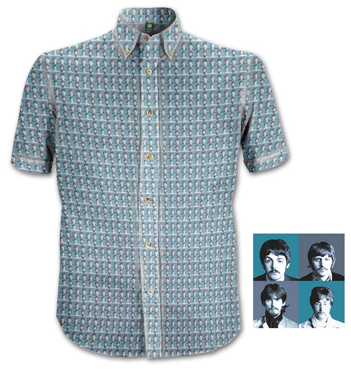 Beatles Dress Shirt -Beatles Fab Four Store Exclusively Beatles Only ...