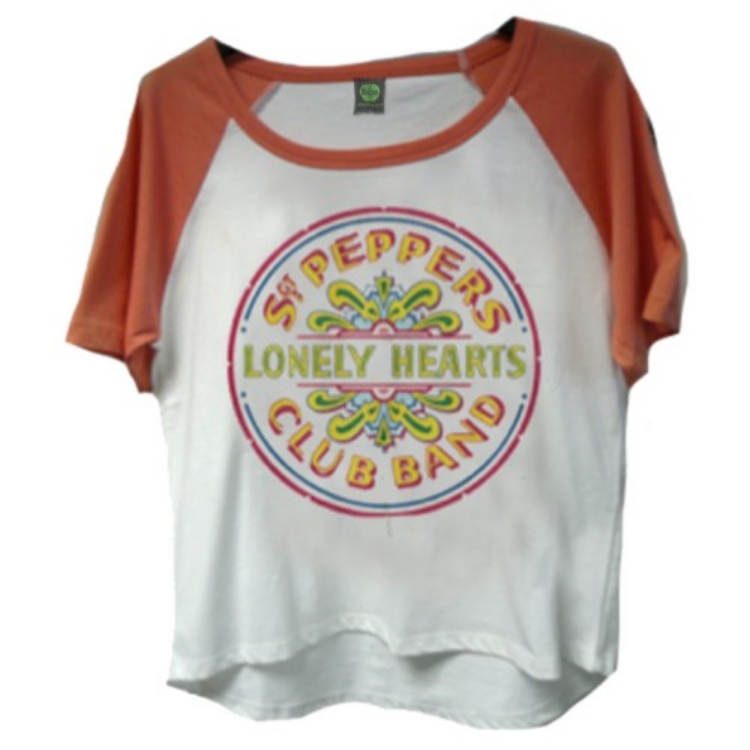 Picture of Beatles T-Shirt: Juniors - Sgt. Pepper Drum Raglan Tee