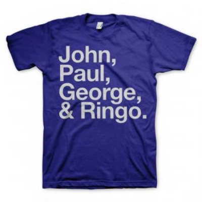 Show details for Beatles Adult T-Shirt: Blue JPGR  T-Shirt Picture of Beatles Adult T-Shirt: Blue JPGR  T-Shirt