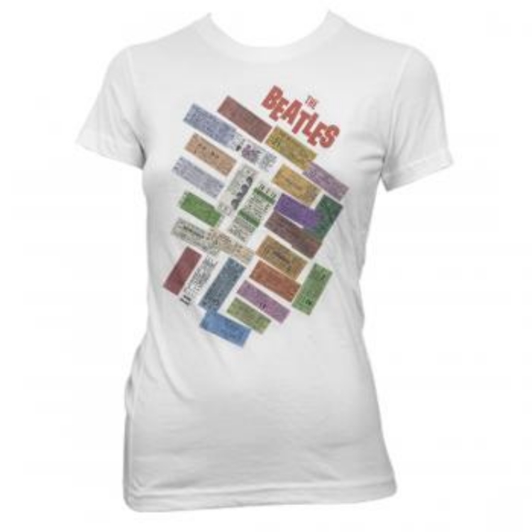 Picture of Beatles Female T-Shirt: Beatles 1964 Concert Tickets