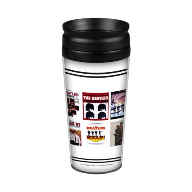 Picture of Beatles Mug: The Beatles "US Albums" 16 oz. Plastic Travel Mug