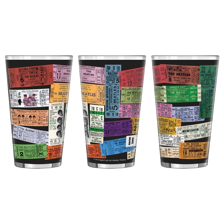 Picture of Beatles Glass: 1964 Tour Tickets  Glass
