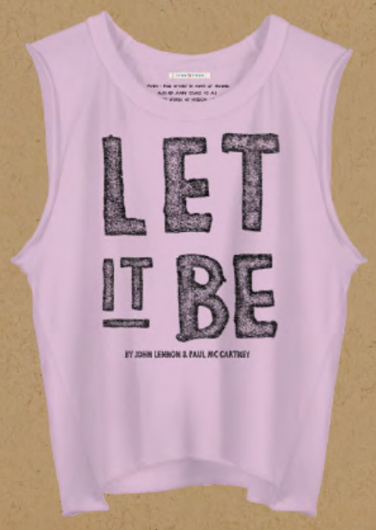 Picture of Beatles Female T-Shirt: Lyric Collection "Let It Be"