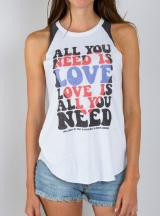 Picture of Beatles Female T-Shirt: Lyric Collection "All You Need is Love"