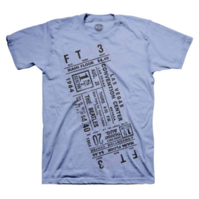 Show details for Beatles Adult T-Shirt:; Vegas Single Ticket Picture of Beatles Adult T-Shirt:; Vegas Single Ticket