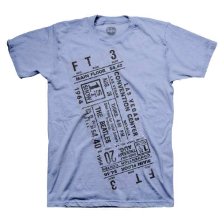 Picture of Beatles Adult T-Shirt:; Vegas Single Ticket