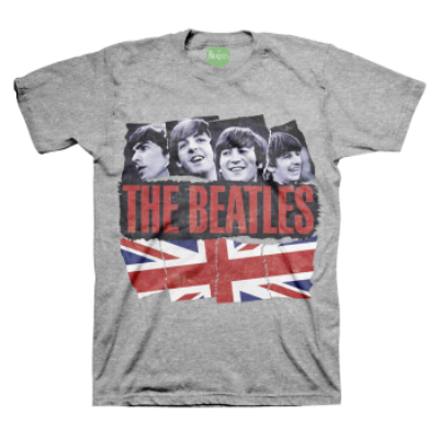 Show details for Beatles Adult T-Shirt: Pieced Together Picture of Beatles Adult T-Shirt: Pieced Together
