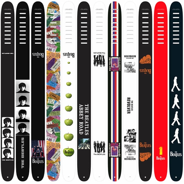Beatles Guitar Straps The Beatles 2.5 Inch Wide Straps Beatles Fab