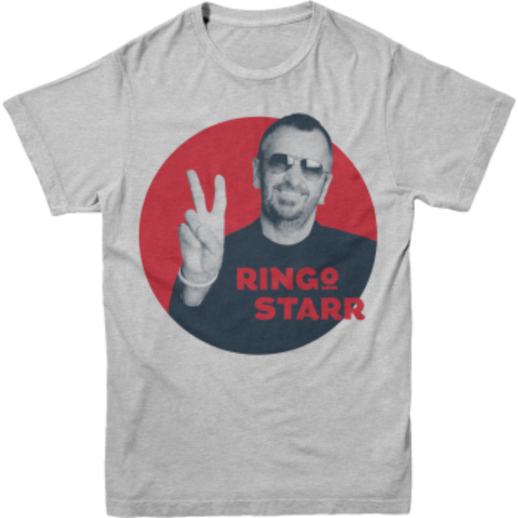 Picture of Beatles Adult T-Shirt: Ringo Peace Circle