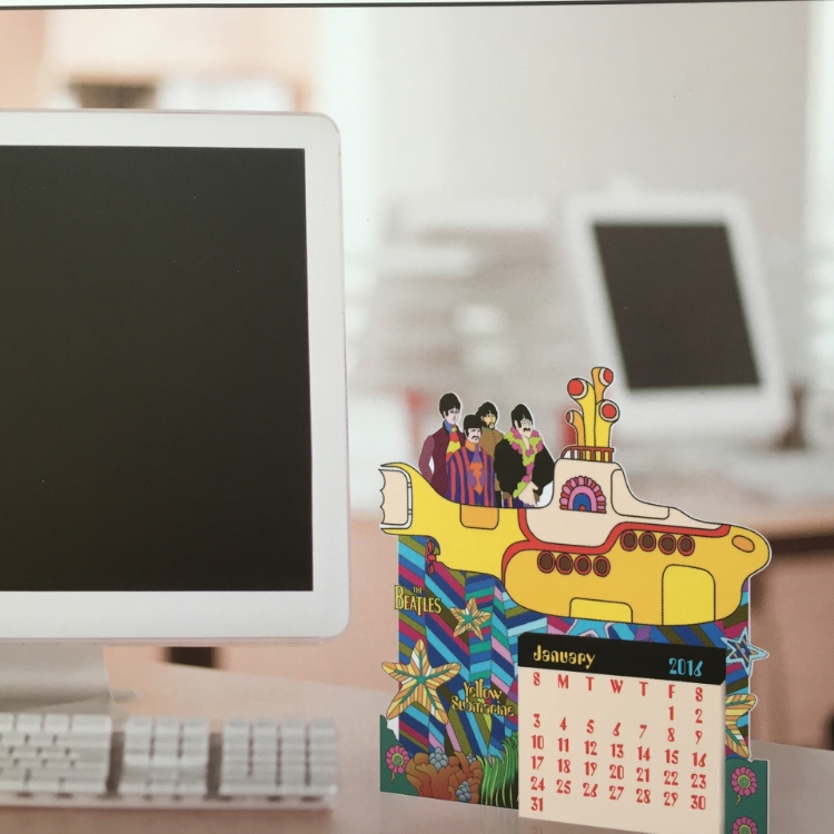 Picture of Beatles Calendar: 2016 Yellow Sub Standee Calendar