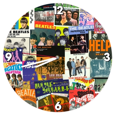 Show details for Beatles Clock: The Beatles Singles Covers Collage Picture of Beatles Clock: The Beatles Singles Covers Collage