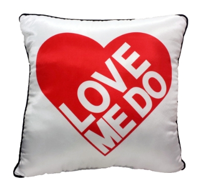 Show details for Beatles Pillow: The Beatles "Love Me Do" Deco Pillow Picture of Beatles Pillow: The Beatles "Love Me Do" Deco Pillow