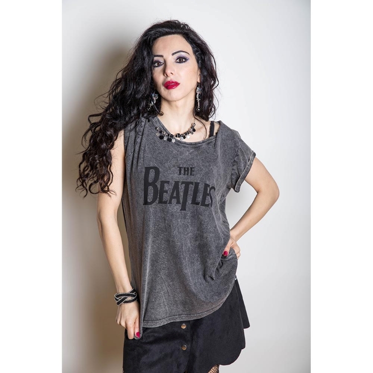 Picture of Beatles Jr's T-Shirt: Drop T Logo Acid Wash