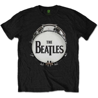 Show details for Beatles Adult T-Shirt: Drum Skin Logo - Black Picture of Beatles Adult T-Shirt: Drum Skin Logo - Black