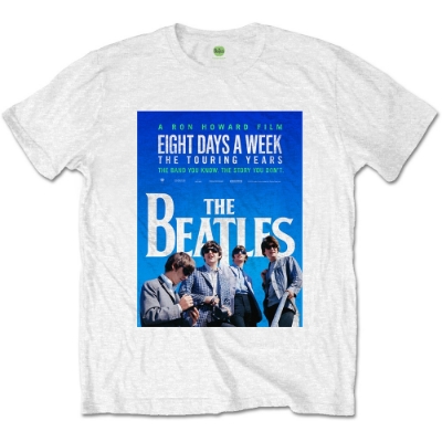 Show details for Beatles Adult T-Shirt: Eight Days a Week Movie Poster - White Picture of Beatles Adult T-Shirt: Eight Days a Week Movie Poster - White