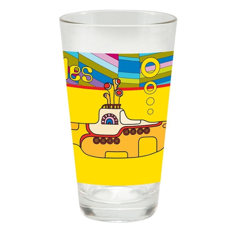 Picture of Beatles Glasses: The Beatles "Yellow Submarine" 2 pc. Laser Decal Glass Set