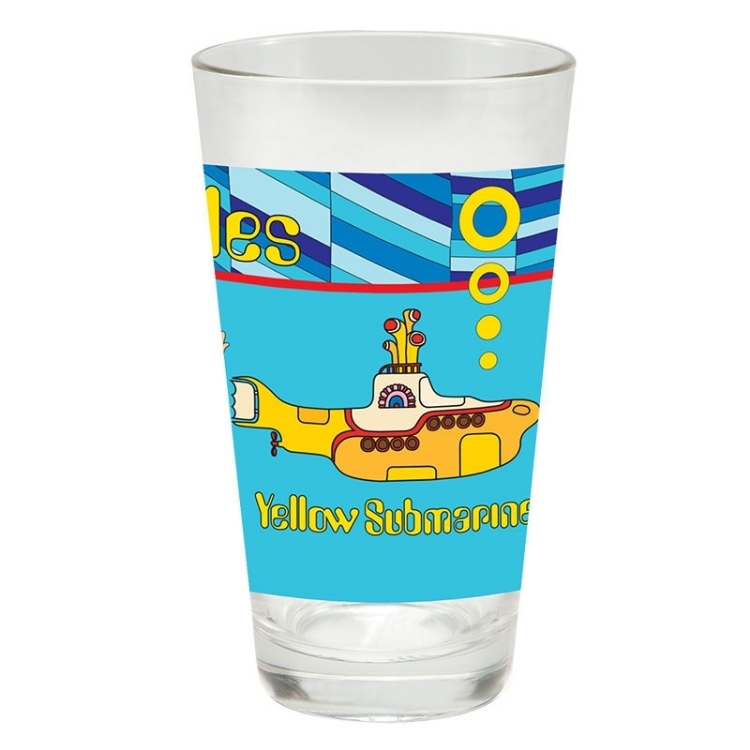Picture of Beatles Glasses: The Beatles "Yellow Submarine" 2 pc. Laser Decal Glass Set