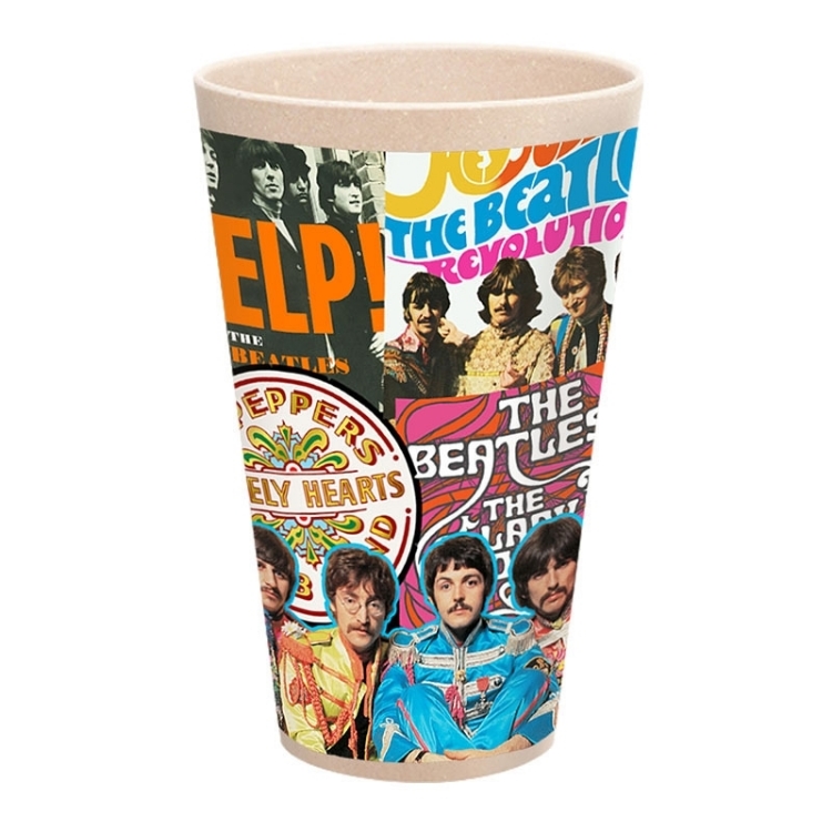 Picture of Beatles Drinkware: The Beatles Album Collage 2 pc. Bamboo Cup Set