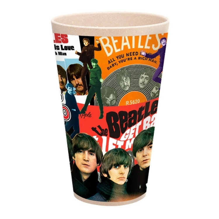 Picture of Beatles Drinkware: The Beatles Album Collage 2 pc. Bamboo Cup Set