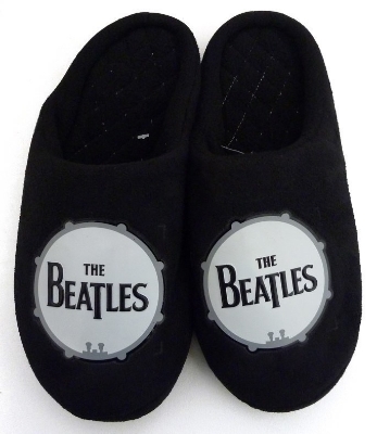 Show details for Beatles Footwear: The Beatles Drum Logo Boy's Slippers Picture of Beatles Footwear: The Beatles Drum Logo Boy's Slippers