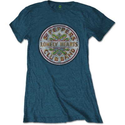 Show details for Beatles Jr's T-Shirt: Sgt Pepper Seal on Denim Color Tee Picture of Beatles Jr's T-Shirt: Sgt Pepper Seal on Denim Color Tee