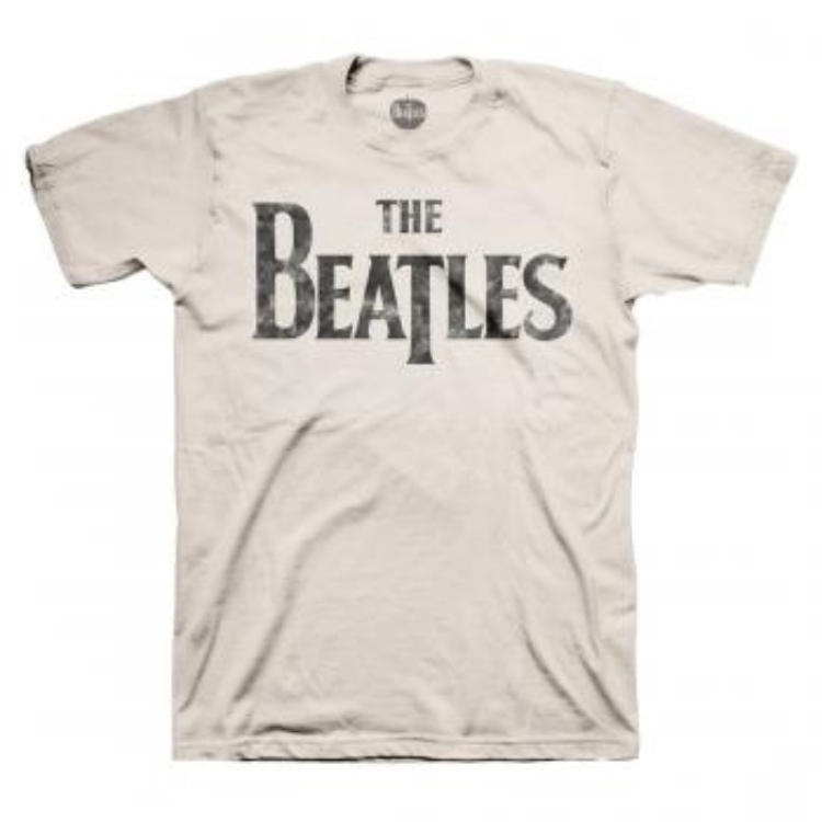 Beatles Adult T-Shirt:; Classic Drop-T Distressed -Beatles Fab Four Store  Exclusively Beatles Only Official Merchandise