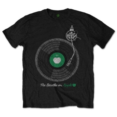 Show details for Beatles Adult T-Shirt: Beatles Turntable on Apple Picture of Beatles Adult T-Shirt: Beatles Turntable on Apple