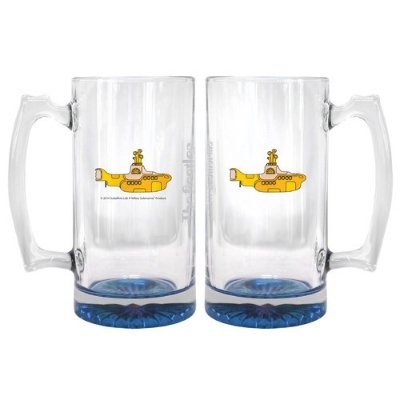 Show details for Beatles Glass: 25 oz Yellow Submarine Beer Mug Picture of Beatles Glass: 25 oz Yellow Submarine Beer Mug